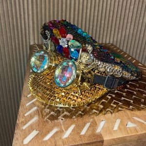Sequin Steampunk Burning Man Hat With Goggles